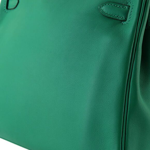Hermes Kelly Handbag Vert Vertigo Swift with Gold Hardware 25 Green - Picture 9 of 11